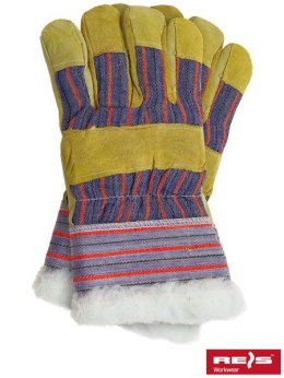 Reis RSO rękawice robocze ocieplane wzmacniane skórą bydlęcą tanie