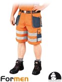 krókie spodenki robocze ostrzegawcze LH-FMNX-TS Leber&Hollman pomarańczowo-granatowo-szare krókie spodenki robocze ostrzegawcze LH-FMNX-TS Leber&Hollman pomarańczowo-granatowo-szare