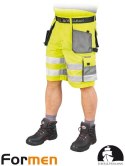 krókie spodenki robocze ostrzegawcze LH-FMNX-TS Leber&Hollman żółto-stalowo-czarne krókie spodenki robocze ostrzegawcze LH-FMNX-TS Leber&Hollman żółto-stalowo-czarne