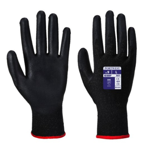 RĘKAWICE ROBOCZE ANTYPRZECIĘCIOWE ECO-CUT KAT.3-PU A635 PORTWEST KARTON PORTWEST CZERNE RĘKAWICE ROBOCZE ANTYPRZECIĘCIOWE ECO-CUT KAT.3-PU A635 PORTWEST KARTON PORTWEST CZERNE