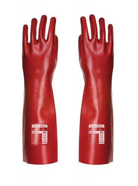 DŁUGIE RĘKAWICE ROBOCZE PCV A445 PORTWEST KARTON DŁUGIE RĘKAWICE ROBOCZE PCV A445 PORTWEST KARTON