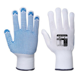 RĘKAWICE ROBOCZE POLKA NYLONOWE NAKRAPIANE-PVC A110 PORTWEST KARTON PORTWEST