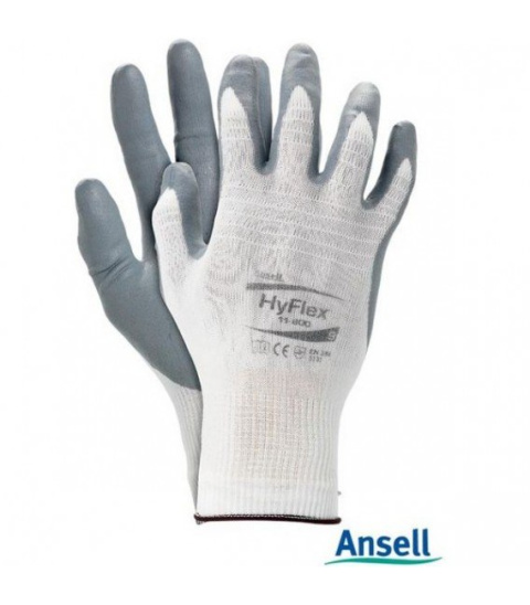 RĘKAWICE ROBOCZE  POWLEKANE NITRYLEM HYFLEX ANSELL 11-800,RĘKAWICE ROBOCZE HYFLEX 11-800 ANSELL POWLEKANE NITRYLEM