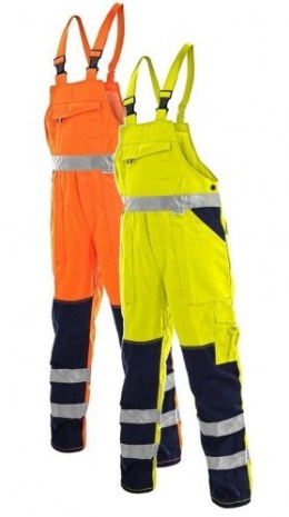 CXS Canis Norwich spodnie robocze ogrodniczki odblaskowe 1112  003 205 00 pomarańczowe