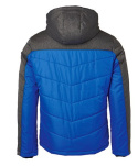 KURTKA OCIEPLANA SPORTOWA WODOODPORNA WIATROODPORNA MODNA DWUKOLOROWA Z KAPTUREM NIEBIESKA