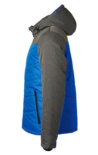 KURTKA OCIEPLANA SPORTOWA WODOODPORNA WIATROODPORNA MODNA DWUKOLOROWA Z KAPTUREM NIEBIESKA KURTKA OCIEPLANA SPORTOWA WODOODPORNA WIATROODPORNA MODNA DWUKOLOROWA Z KAPTUREM NIEBIESKA