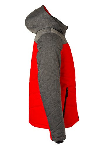 KURTKA OCIEPLANA SPORTOWA WODOODPORNA WIATROODPORNA MODNA DWUKOLOROWA Z KAPTUREM CZARNA