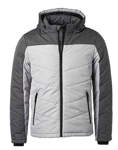 KURTKA OCIEPLANA SPORTOWA WODOODPORNA WIATROODPORNA MODNA DWUKOLOROWA Z KAPTUREM SZARA