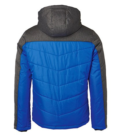 KURTKA OCIEPLANA SPORTOWA WODOODPORNA WIATROODPORNA MODNA DWUKOLOROWA Z KAPTUREM CZARNA