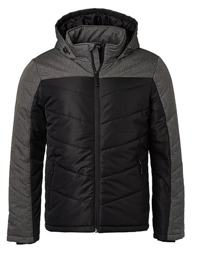 KURTKA OCIEPLANA SPORTOWA WODOODPORNA WIATROODPORNA MODNA DWUKOLOROWA Z KAPTUREM CZARNA