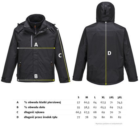 KURTKA ROBOCZA OCIEPLANA ODDYCHAJĄCA Z WYPINANYM OCIEPLENIEM 3W1 RADIAL S553 PORTWEST KURTKA ROBOCZA OCIEPLANA ODDYCHAJĄCA Z WYPINANYM OCIEPLENIEM 3W1 RADIAL S553 PORTWEST