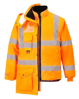 WIELOFUNKCYJNA KURTKA ROBOCZA OCIEPLANA WODOODPORNA OSTRZEGAWCZA 7W1 PORTWEST RT27