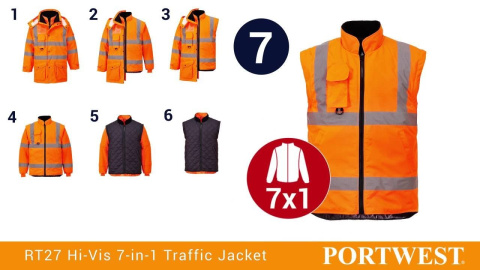 KURTKA ROBOCZA HI-VIS 7W1 RT27 PORTWEST KURTKA ROBOCZA HI-VIS 7W1 RT27 PORTWEST
