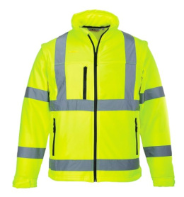Kurtka robocza softshell ostrzegawcza z odpinanymi rękawami Portwest S428
