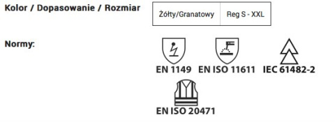 SPODNIE ROBOCZE TRUDNOPALNE OSTRZEGAWCZE SPAWALNICZE FR62 MULTI-NORM PORTWEST SPODNIE ROBOCZE TRUDNOPALNE OSTRZEGAWCZE SPAWALNICZE FR62 MULTI-NORM PORTWEST