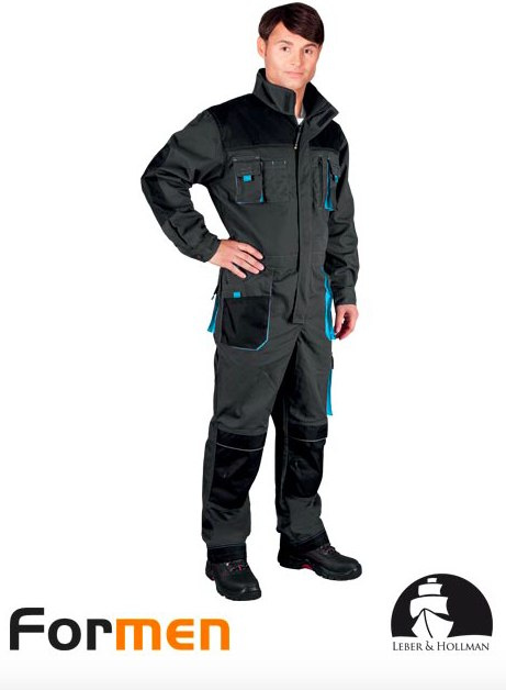 SZARO-NIEBIESKI KOMBINEZON ROBOCZY FORMEN DLA MECHANIKA ROBOTNIKA