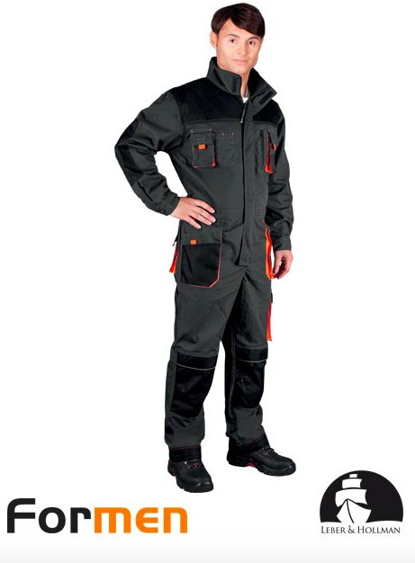 SZARO-POMARAŃCZOWY KOMBINEZON ROBOCZY FORMEN DLA MECHANIKA ROBOTNIKA