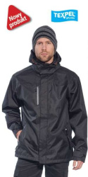 KURTKA ROBOCZA PRZECIWDESZCZOWA S555 PORTWEST CZARNA KURTKA ROBOCZA PRZECIWDESZCZOWA S555 PORTWEST CZARNA