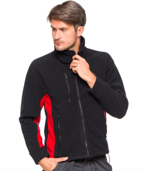 DWUKOLOROWY POLAR ROBOCZY CZARNO-CZERWONY AVACORE