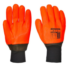 RĘKAWICE OCIEPLANE A450 PORTWEST WODOODPORNE OSTRZEGAWCZE PCV