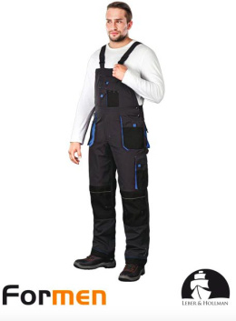 Leber&Hollman LH-FMN-B Formen spodnie robocze ogrodniczki ochronne SZARO-NIEBIESKIE
