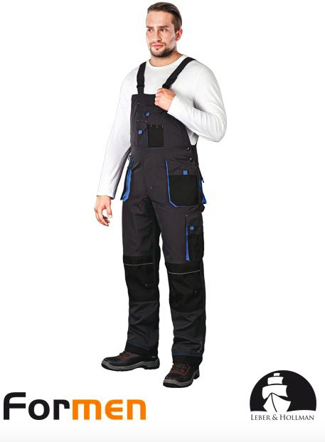Leber&Hollman LH-FMN-B Formen spodnie robocze ogrodniczki ochronne SZARO-NIEBIESKIE Leber&Hollman LH-FMN-B Formen spodnie robocze ogrodniczki ochronne SZARO-NIEBIESKIE