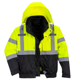 KURTKA ROBOCZA OSTRZEGAWCZA 3W1 OCIEPLANA BOMBER S365 PORTWEST