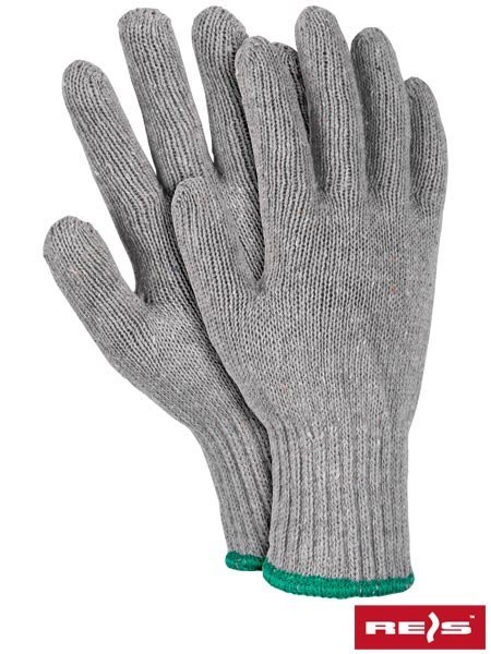 Reis RDZ-Grey szare rękawice robocze dziane bawełna 60% Reis RDZ-Grey szare rękawice robocze dziane bawełna 60%