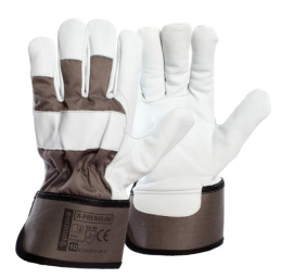RĘKAWICE ROBOCZE WZMACNIANE KOZIĄ SKÓRĄ LICOWĄ X-PREMIUM PROCERA