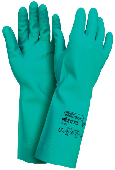 RĘKAWICE ROBOCZE Z NITRYLU 07305 GREEN DEFENDER RĘKAWICE ROBOCZE Z NITRYLU 07305 GREEN DEFENDER