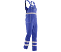 Polstar Brixton Classic spodnie robocze ogrodniczki ochronne niebieskie z pasami odblaskowymi