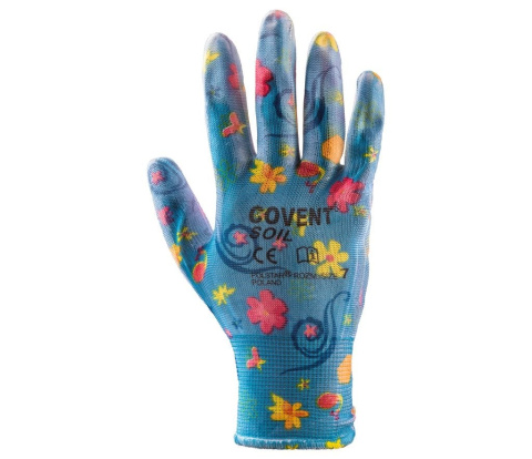 RĘKAWICE ROBOCZE POWLEKANE POLIURETANEM COVENT SOIL KAT. I POLSTAR 3 KOLORY