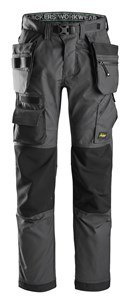 Snickers Workwear 6923 Kevlar FlexiWork+ spodnie robocze do pasa szaro-czarne