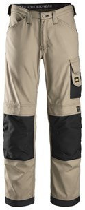 Snickers Workwear 3314 Canvas+ spodnie robocze do pasa khaki-czarne