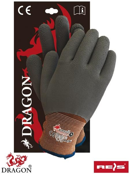 Reis Winfull3 Dragon rękawice robocze ocieplane powlekane spienionym lateksem Reis Winfull3 Dragon rękawice robocze ocieplane powlekane spienionym lateksem