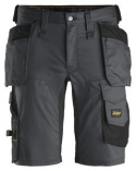 Snickers Workwear 6141 Stretch AllroundWork spodnie robocze krótkie z workami kieszeniowymi grafitowo-czarne Snickers Workwear 6141 Stretch AllroundWork spodnie robocze krótkie z workami kieszeniowymi grafitowo-czarne