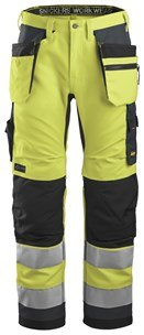 Snickers Workwear 6230 AllroundWork+ spodnie robocze do pasa odblaskowe z workami kieszeniowymi żółte Snickers Workwear 6230 AllroundWork+ spodnie robocze do pasa odblaskowe z workami kieszeniowymi żółte