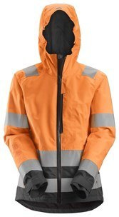 Odblaskowa kurtka robocza przeciwdeszczowa damska AllroundWork Snickers Workwear 1347 pomarańczowa Odblaskowa kurtka robocza przeciwdeszczowa damska AllroundWork Snickers Workwear 1347 pomarańczowa