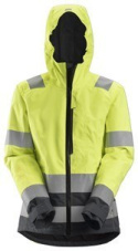Kurtka robocza przeciwdeszczowa damska softshell odblaskowa Snickers Workwear 1347 AllroundWork żółto-szara Kurtka robocza przeciwdeszczowa damska softshell odblaskowa Snickers Workwear 1347 AllroundWork żółto-szara