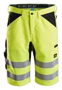 Snickers Workwear 6132 LiteWork+ spodnie robocze krótkie odblaskowe żółte Snickers Workwear 6132 LiteWork+ spodnie robocze krótkie odblaskowe żółte