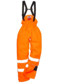 Ostrzegawcze ocieplane spodnie robocze trudnopalne ESD wodoodporne Portwest S781 Bizflame