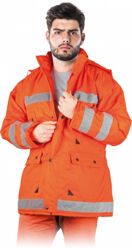 K-VIS RESI KURTKA ROBOCZA ODBLASKOWA OCIEPLANA DLA DROGOWCÓW,KURTKA ROBOCZA K-ORANGE REIS OCIEPLANA ODBLASKOWA DLA DROGOWCÓW