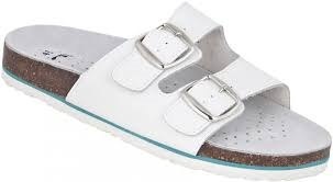 SKÓRZANE KLAPKI KORKOWE MARS BIAŁE G3105 ARDON