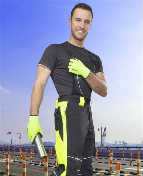 SPODNIE ROBOCZE OGRODNICZKI NEON H6402 ARDON ŻÓŁTE