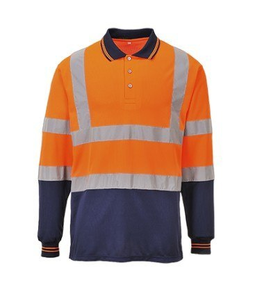 Dwukolorowe polo robocze ostrzegawcze z długim rękawem Portwest S279 Dwukolorowe polo robocze ostrzegawcze z długim rękawem Portwest S279