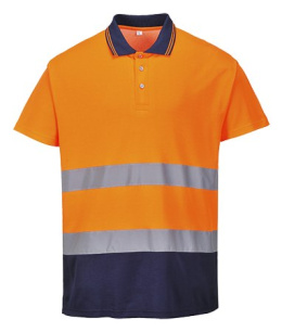 KOSZULKA ROBOCZA POLO OSTRZEGAWCZA DWUKOLOROWA S174 COTTON COMFORT PORTWEST