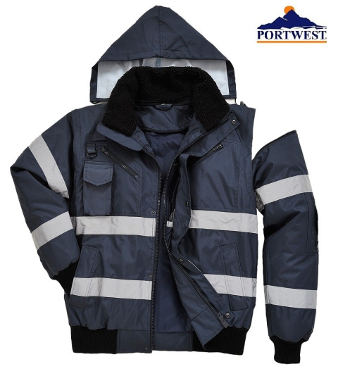 KURTKA ROBOCZA PRZECIWDESZCZOWA OCIEPLANA Z PASAMI ODBLASKOWYMI 4W1 BOMBER IONA S435 PORTWEST 2 KOLORY KURTKA ROBOCZA PRZECIWDESZCZOWA OCIEPLANA Z PASAMI ODBLASKOWYMI 4W1 BOMBER IONA S435 PORTWEST 2 KOLORY