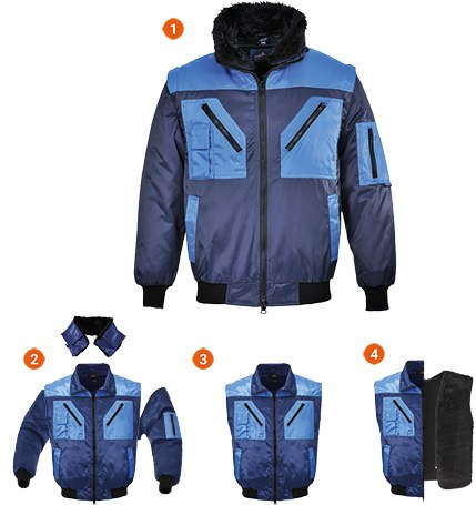 Zimowa kurtka robocza typu pilot 4w1 Portwest PJ20