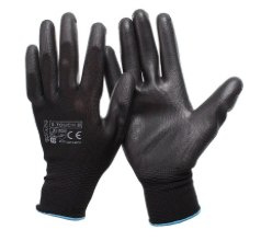 CZARNE RĘKAWICE ROBOCZE POWLEKANE POLIURETANEM PU PROCERA X-TOUCH BLACK
