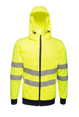 BLUZA ROBOCZA ODBLASKOWA ŻÓŁTA Z KAPTUREM Hi-Vis Pro FZ Extol